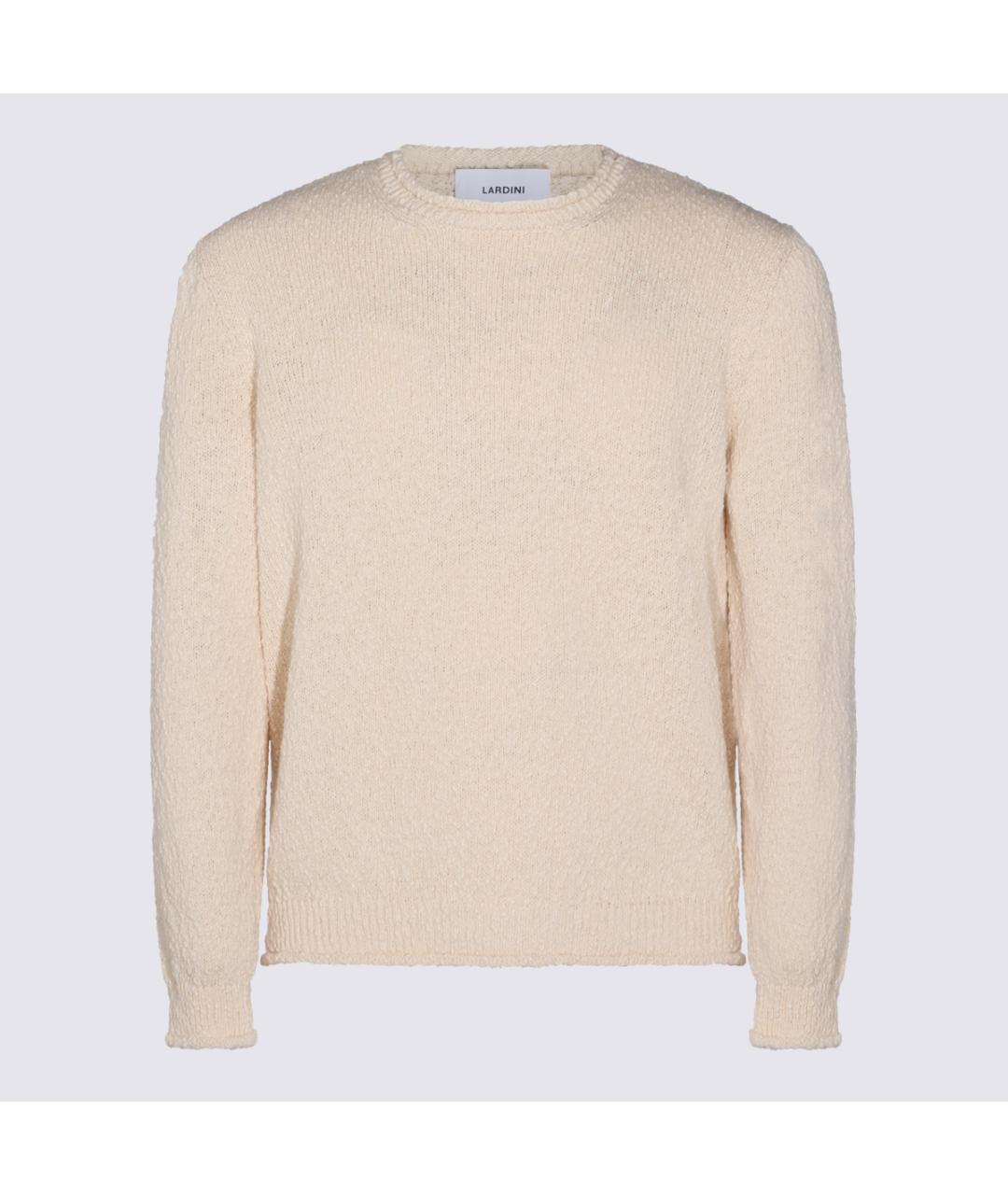 LARDINI Бежевый хлопковый джемпер / свитер, фото 5