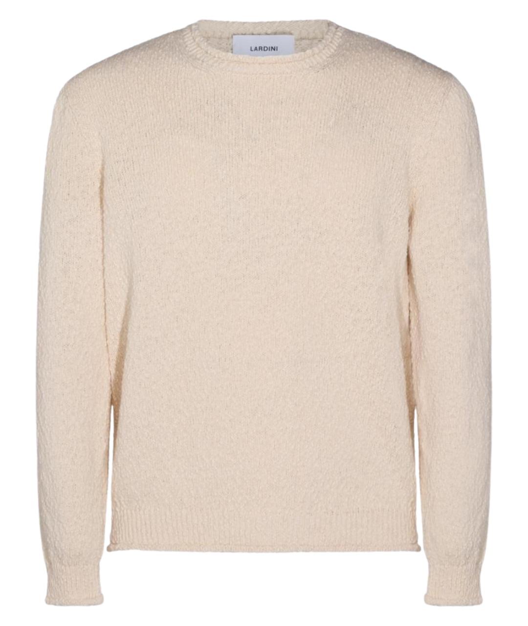 LARDINI Бежевый хлопковый джемпер / свитер, фото 1