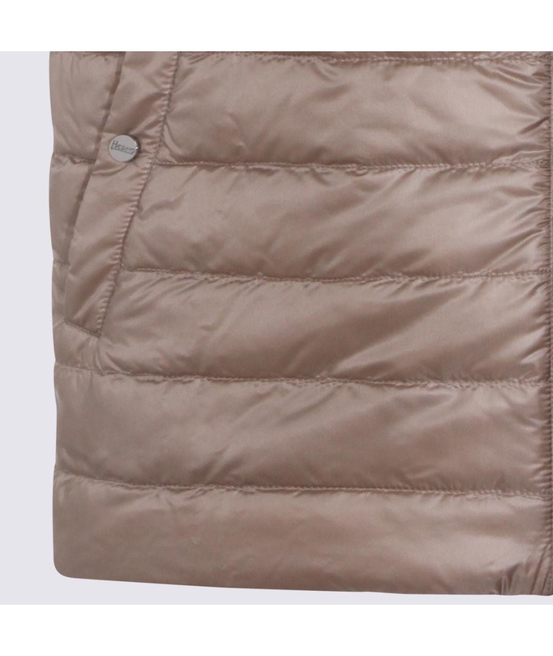 HERNO Бежевый полиамидовый жилет, фото 3