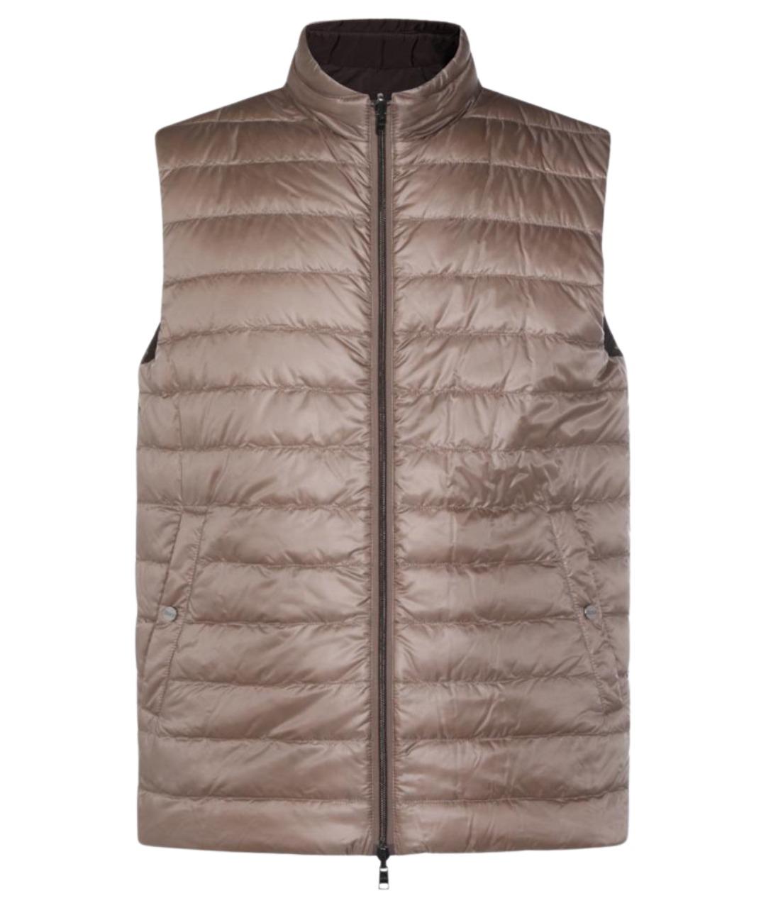 HERNO Бежевый полиамидовый жилет, фото 1