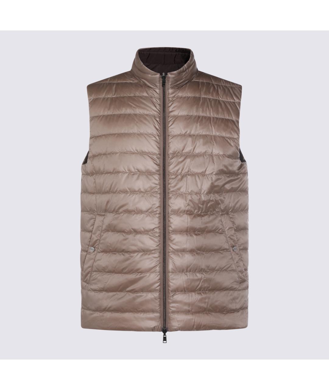 HERNO Бежевый полиамидовый жилет, фото 5