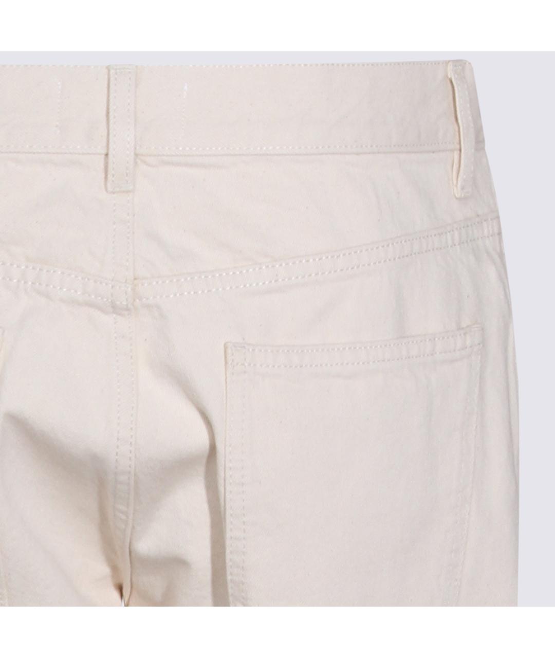 LARDINI Бежевые хлопковые прямые джинсы, фото 4