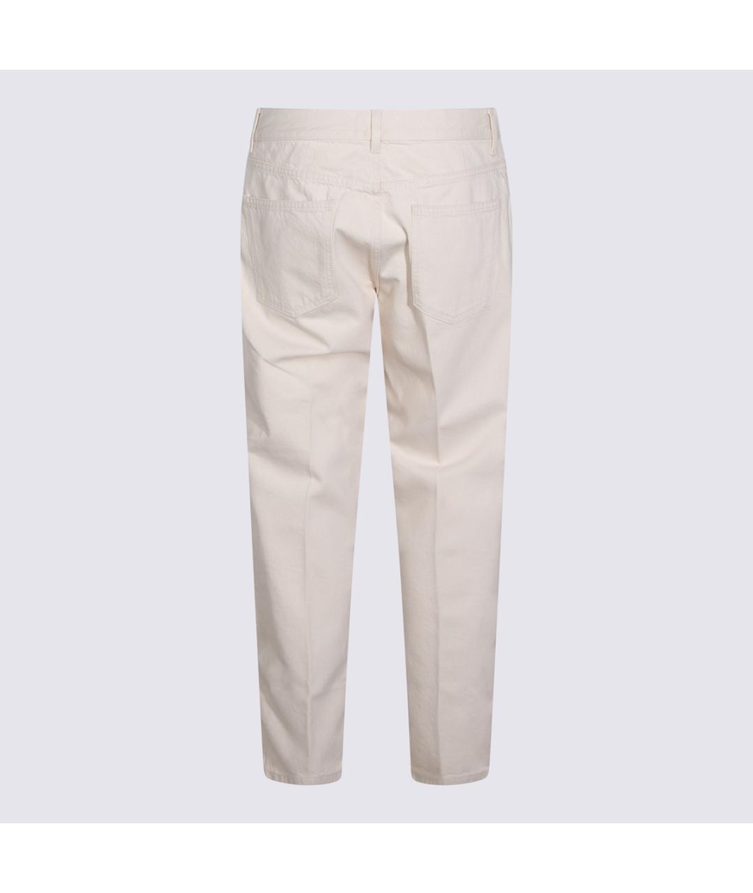 LARDINI Бежевые хлопковые прямые джинсы, фото 2