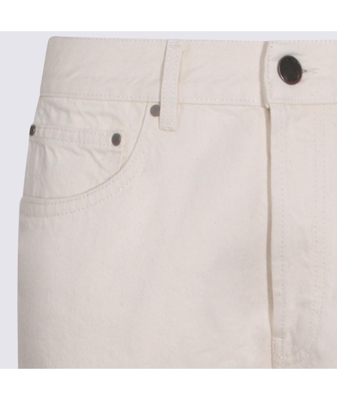 LARDINI Бежевые хлопковые прямые джинсы, фото 3