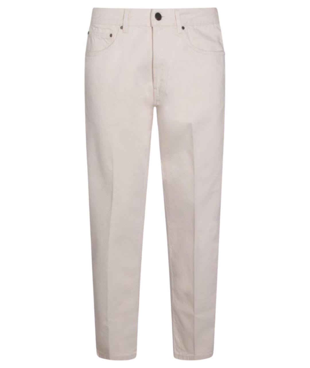 LARDINI Бежевые хлопковые прямые джинсы, фото 1