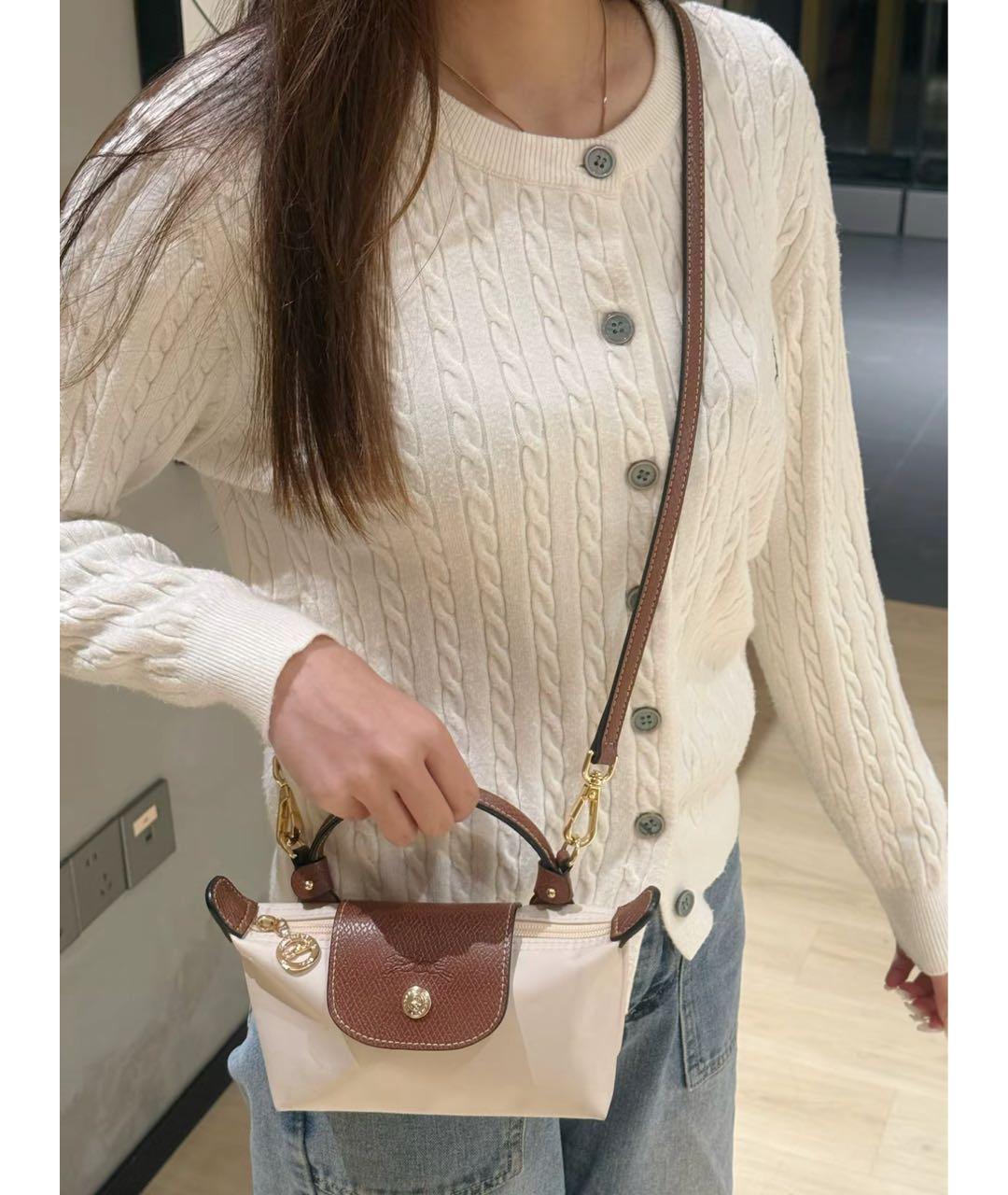 LONGCHAMP Бежевая сумка с короткими ручками, фото 7