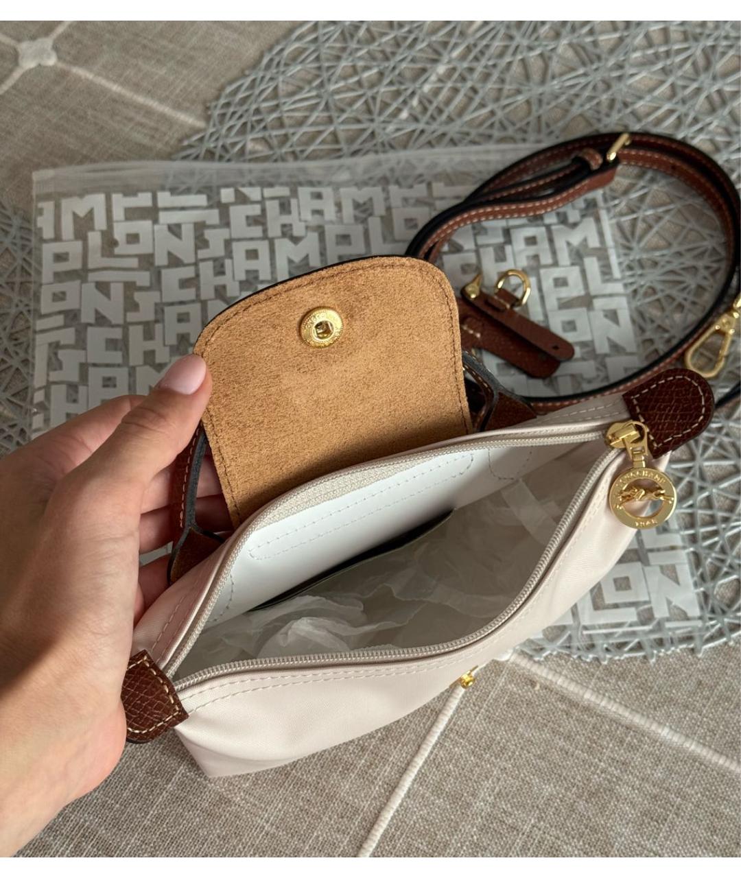 LONGCHAMP Бежевая сумка с короткими ручками, фото 3