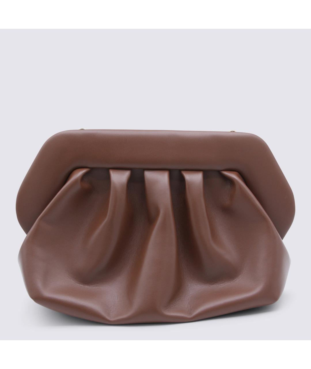 THEMOIRE Коричневая кожаная сумка через плечо, фото 3
