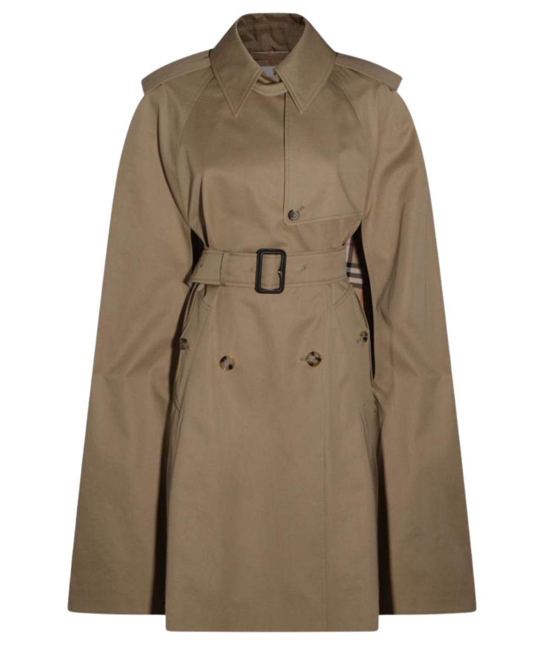 BURBERRY Бежевый хлопковый тренч/плащ, фото 1