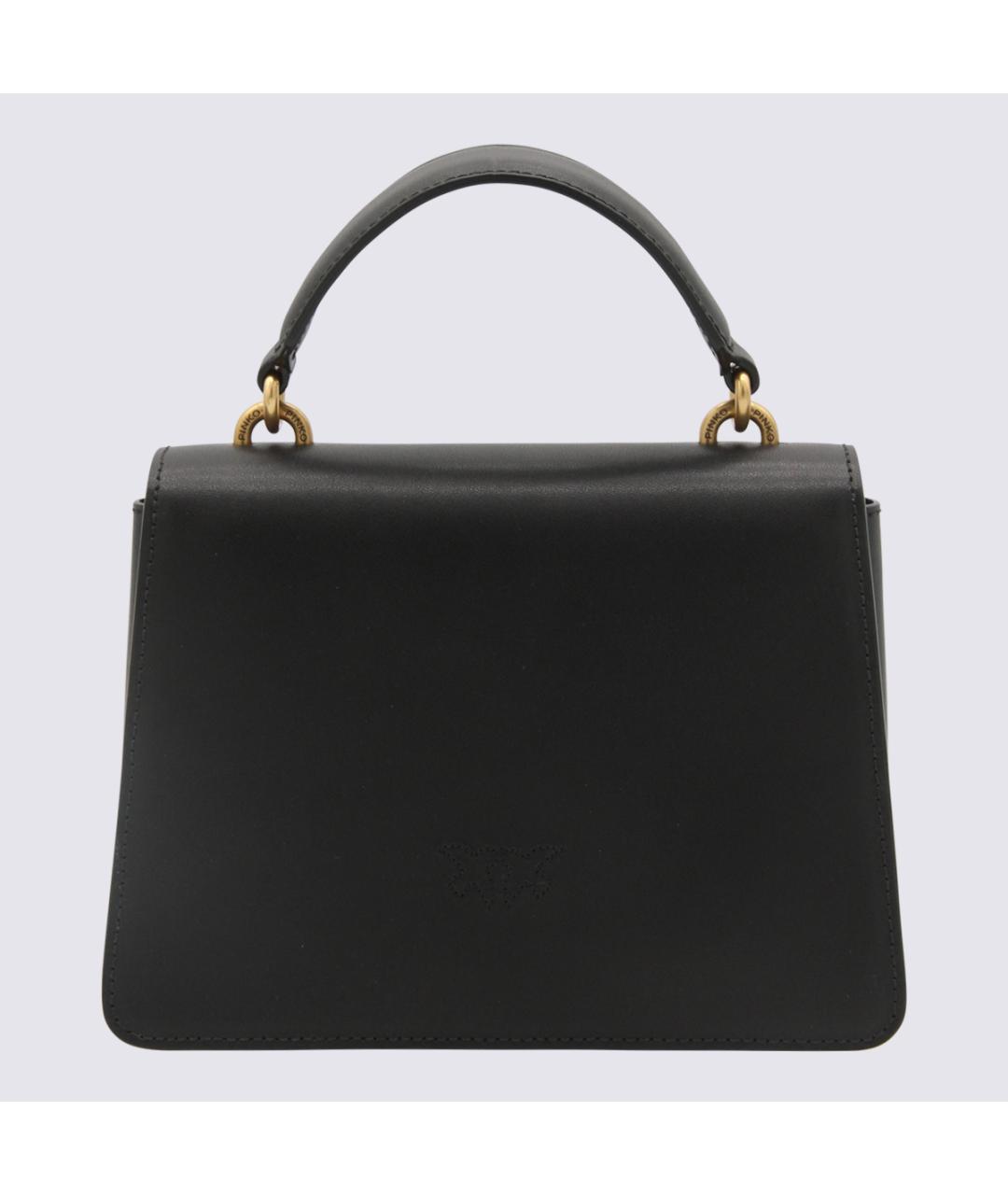 PINKO Черная кожаная сумка через плечо, фото 2