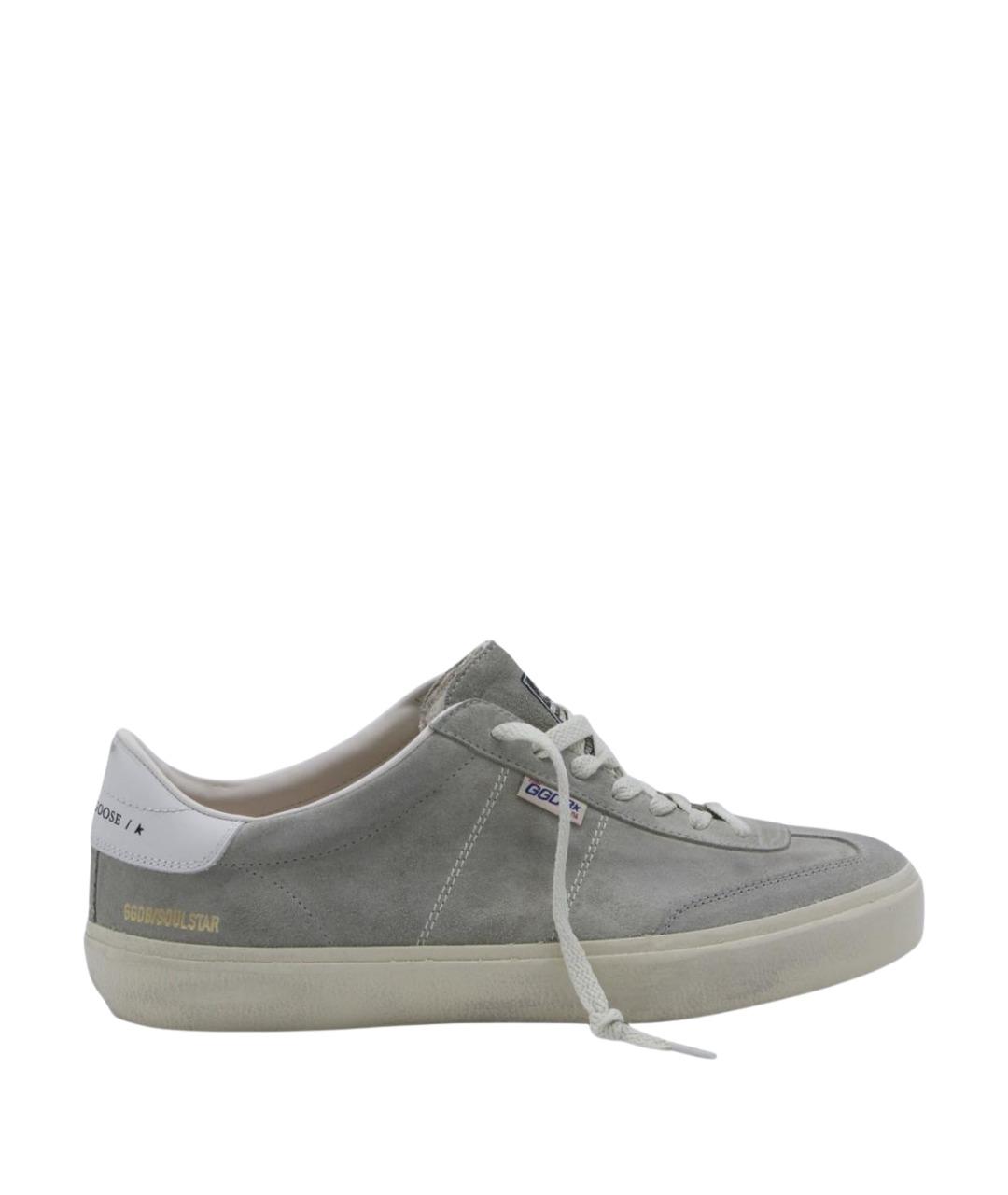 GOLDEN GOOSE DELUXE BRAND Серые замшевые низкие кроссовки / кеды, фото 1