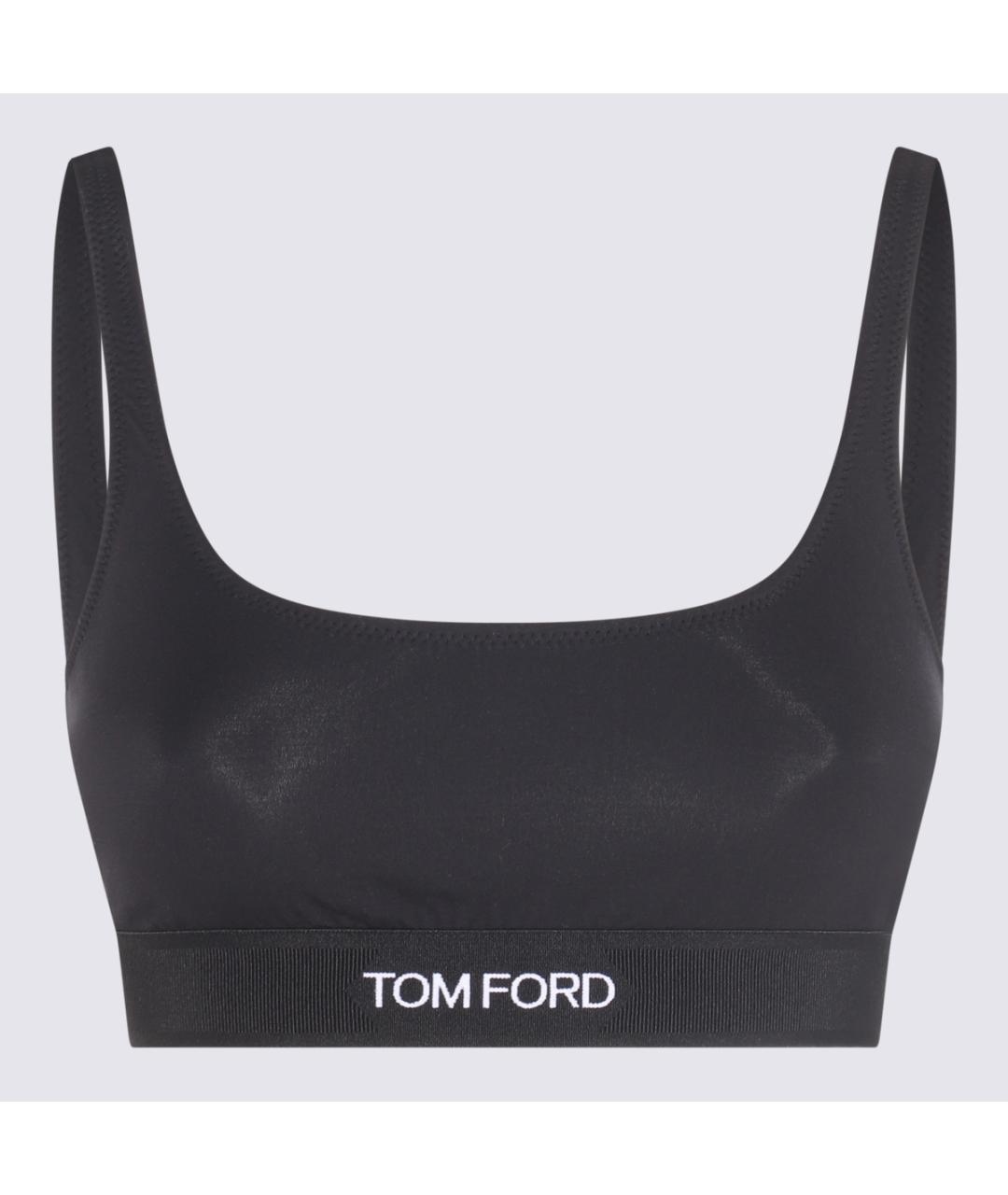 TOM FORD Черная синтетическая майка, фото 3
