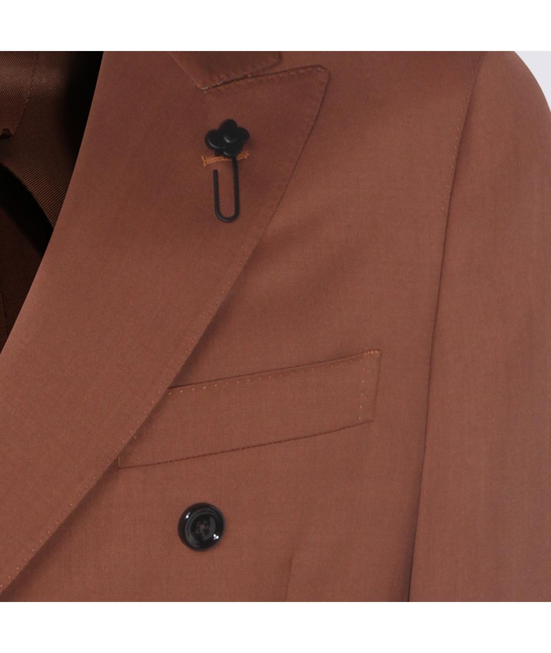 LARDINI Коричневый классический костюм, фото 4