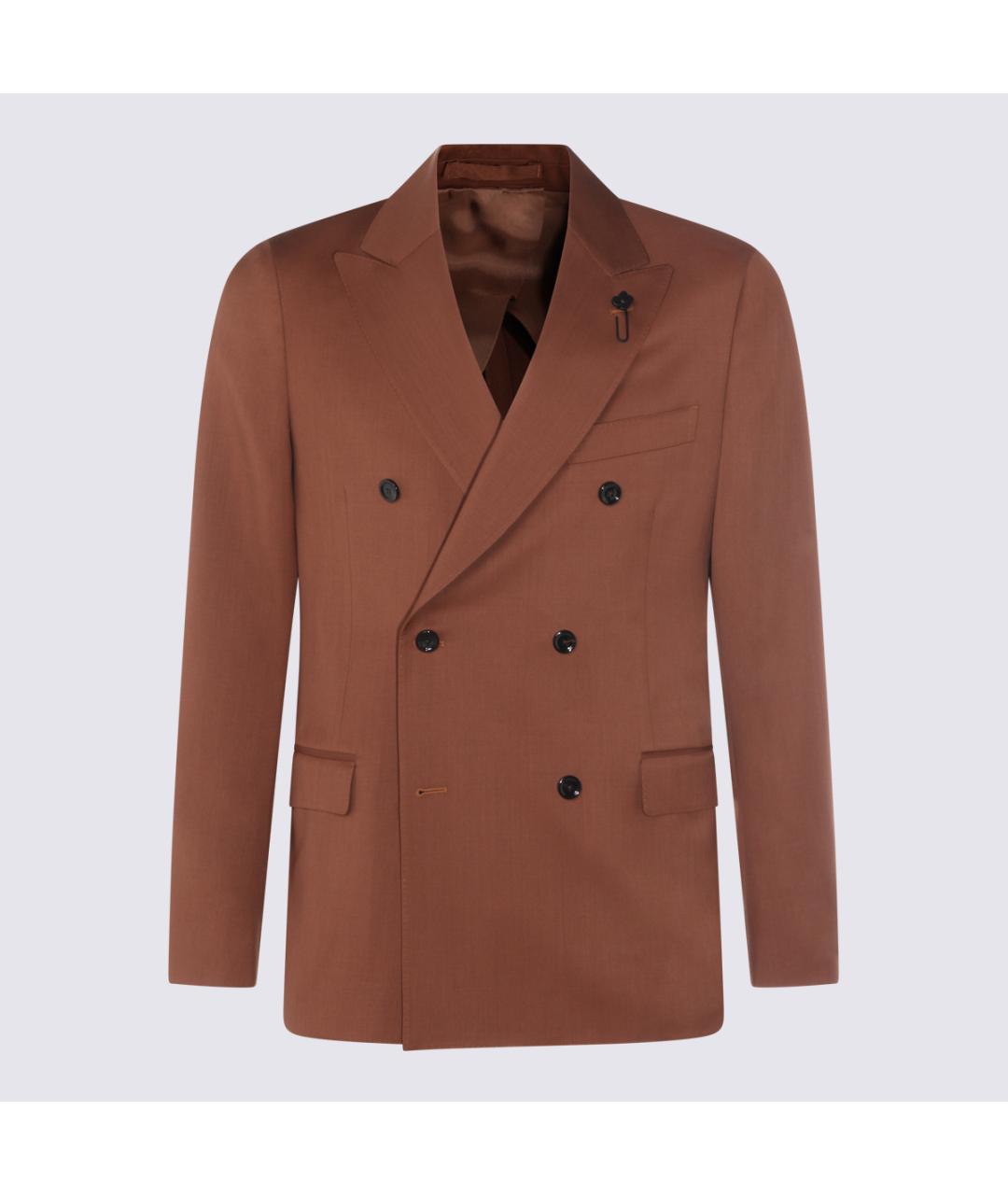 LARDINI Коричневый классический костюм, фото 2