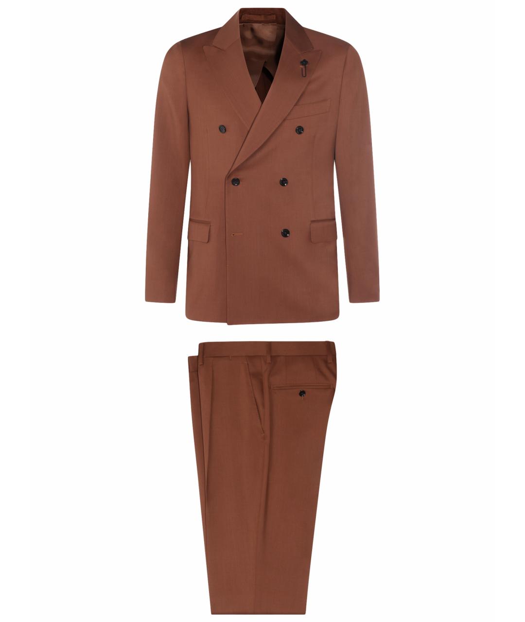LARDINI Коричневый классический костюм, фото 1