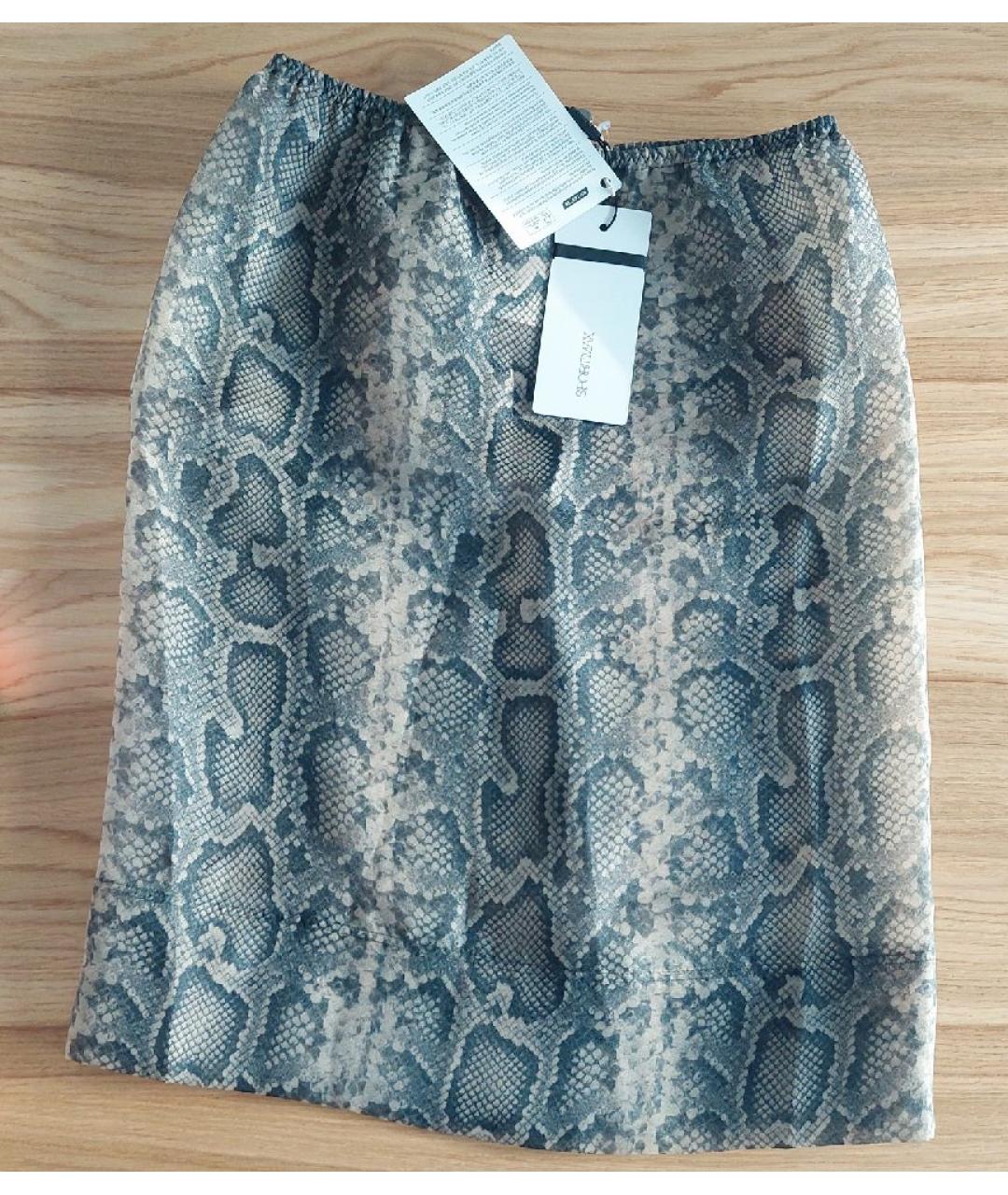 SPORTMAX Бежевая полиэстеровая юбка миди, фото 2