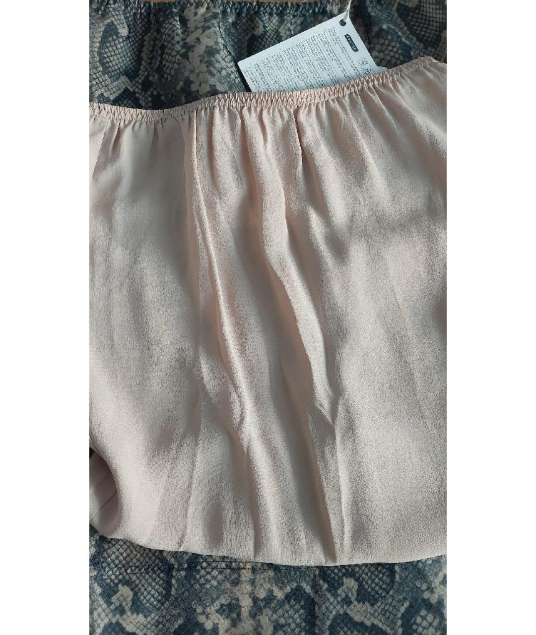 SPORTMAX Бежевая полиэстеровая юбка миди, фото 4
