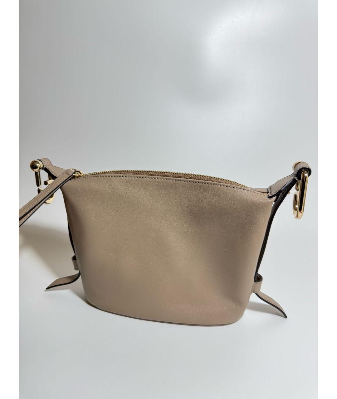 FURLA Бежевая кожаная сумка через плечо, фото 3