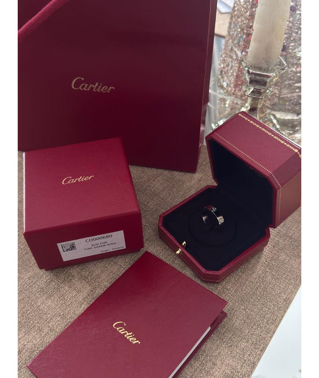 CARTIER Серебряное платиновое кольцо, фото 3