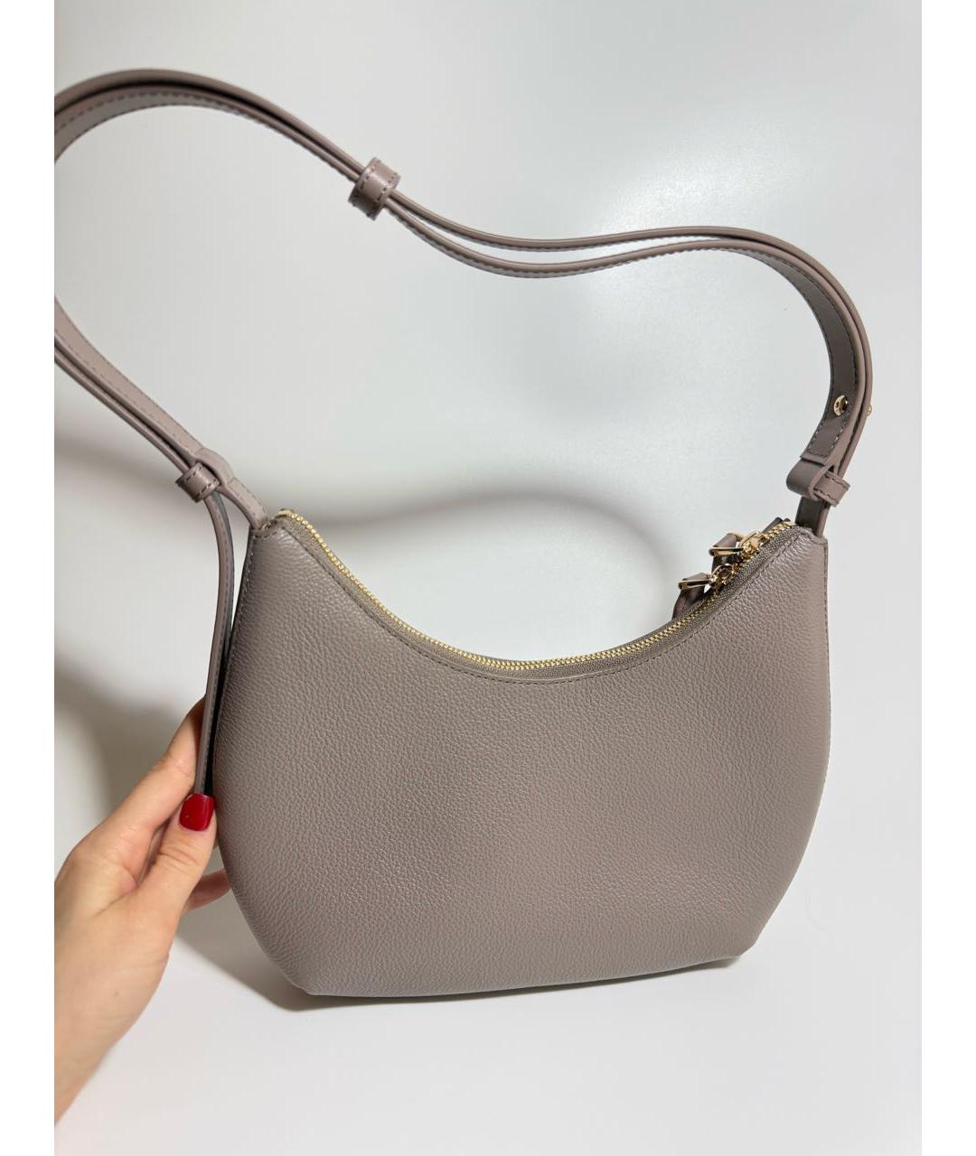 FURLA Бежевая кожаная сумка через плечо, фото 3