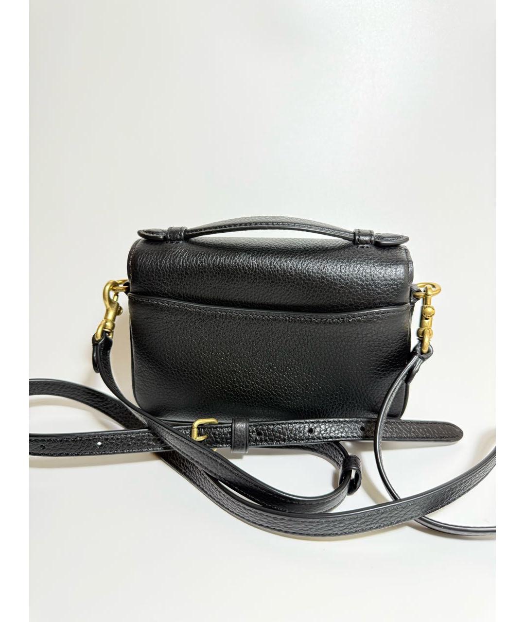 COACH Черная кожаная сумка через плечо, фото 3
