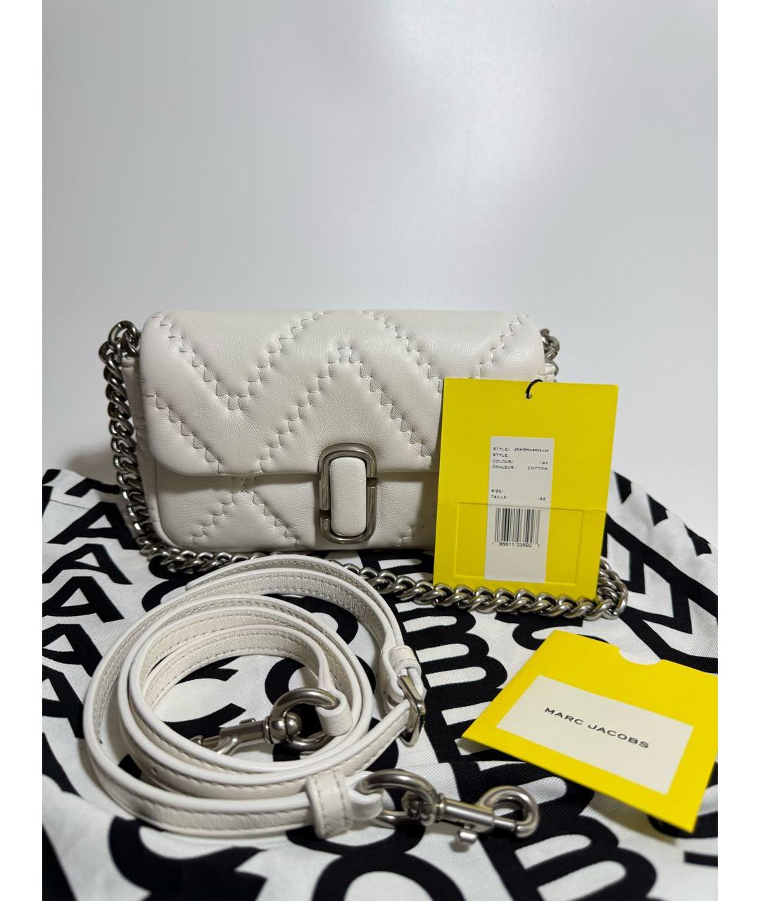 MARC JACOBS Белая кожаная сумка через плечо, фото 5