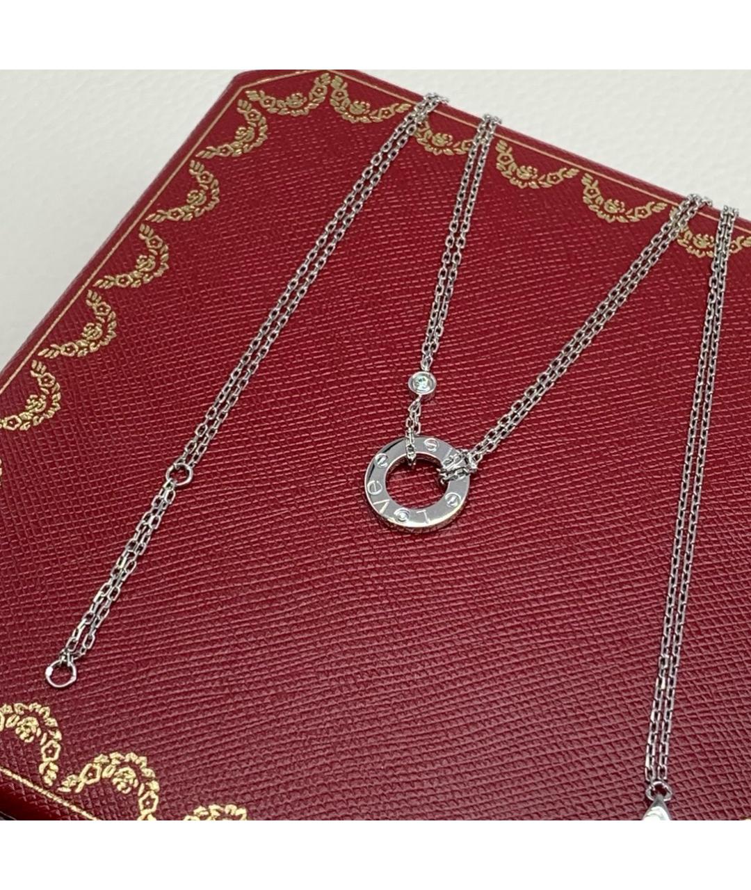 CARTIER Серебряное колье из белого золота, фото 5