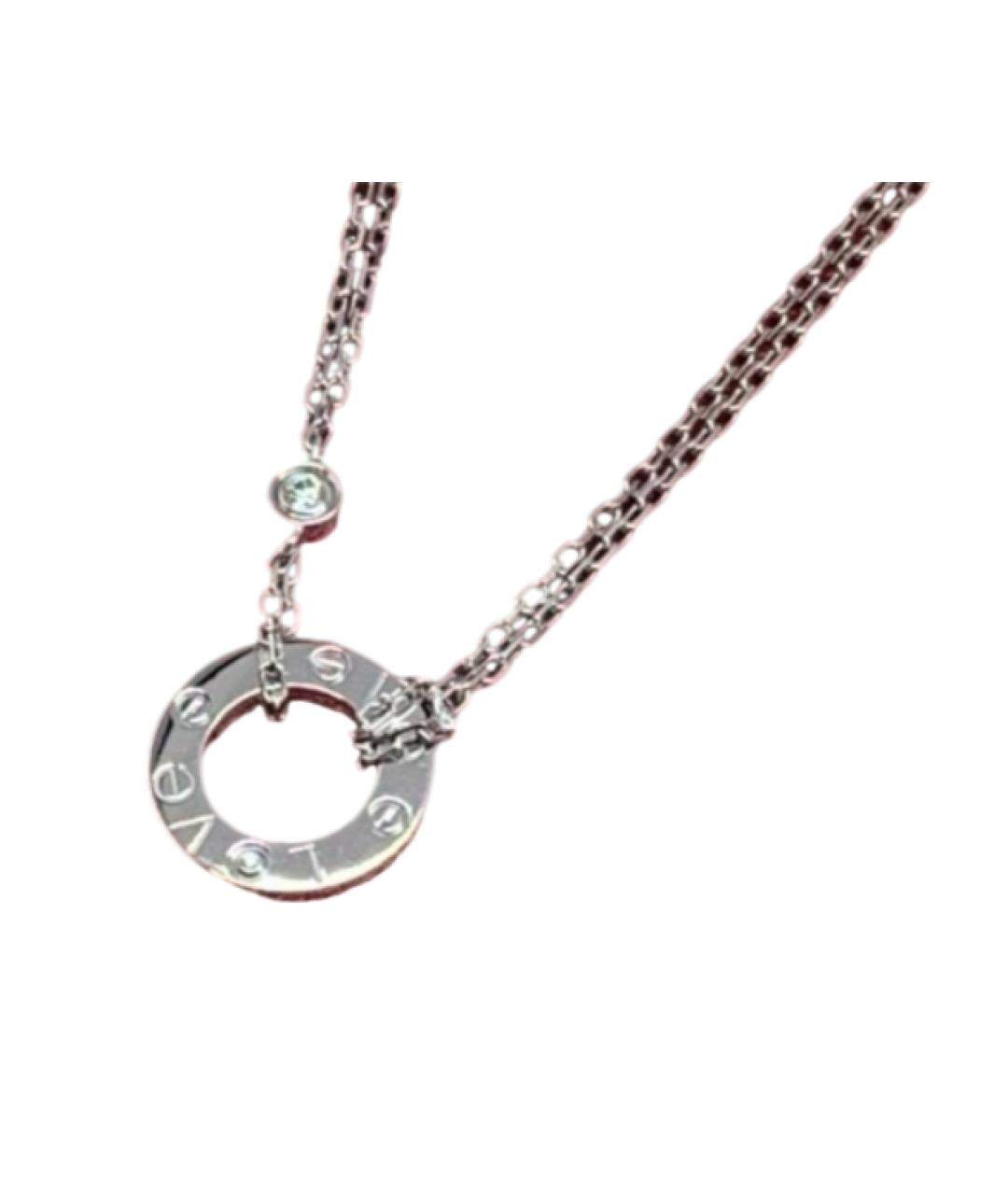 CARTIER Серебряное колье из белого золота, фото 2