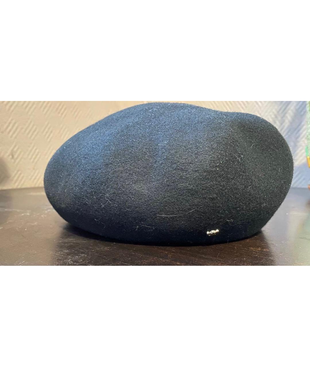 WEEKEND MAX MARA Черная шерстяная шапка, фото 8