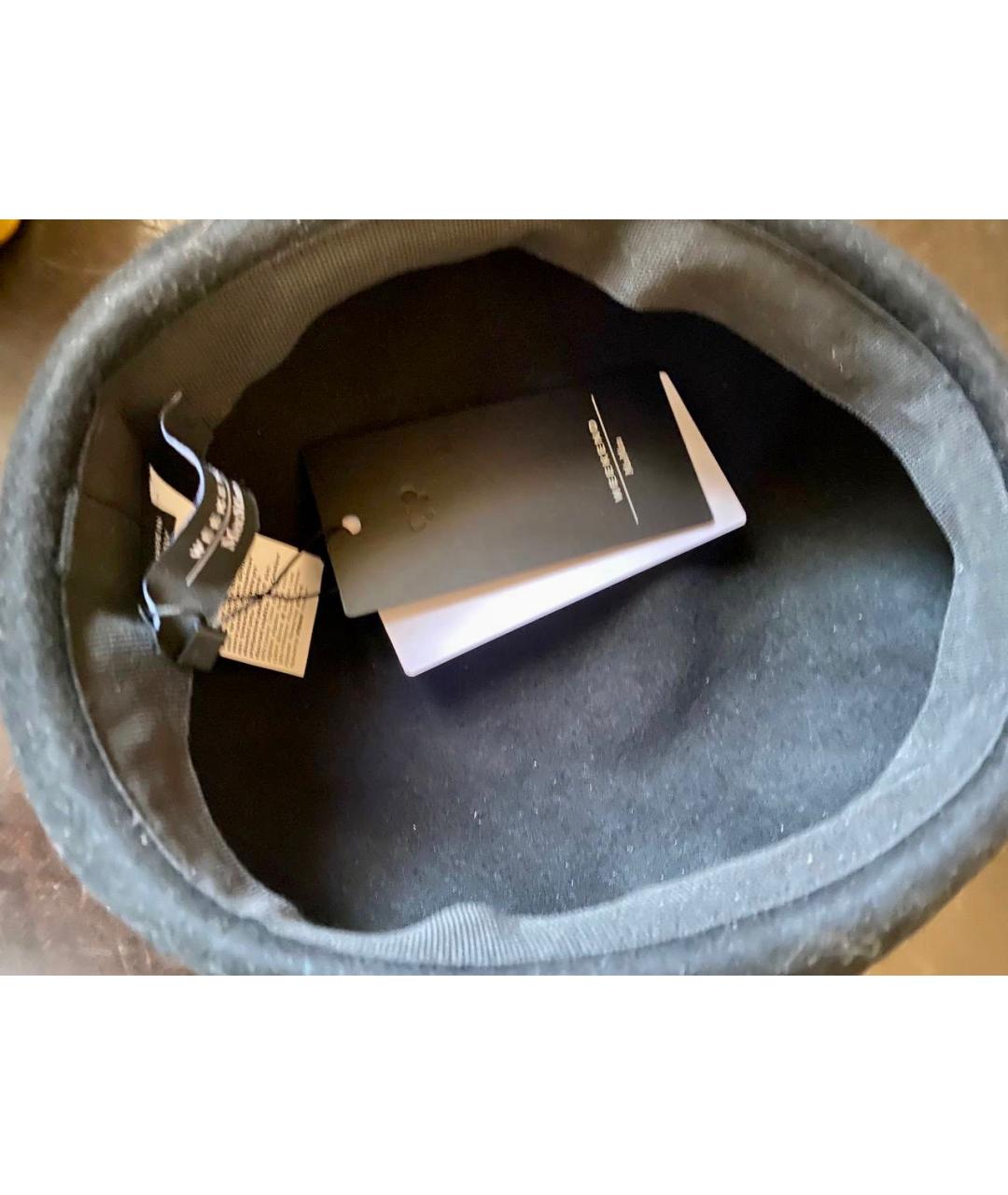 WEEKEND MAX MARA Черная шерстяная шапка, фото 4