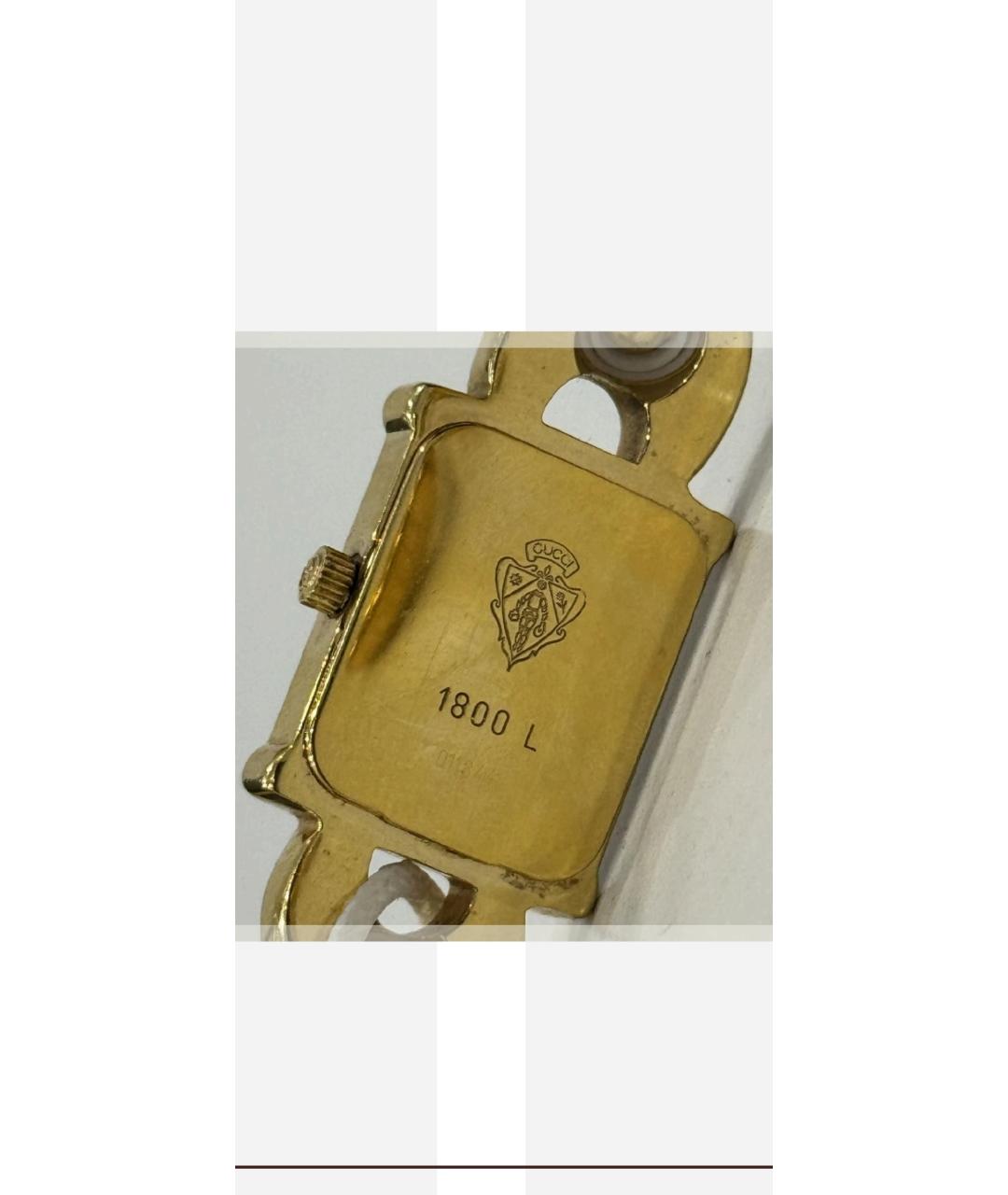 GUCCI Золотые металлические часы, фото 3