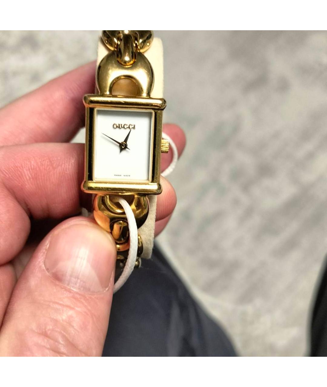 GUCCI Золотые металлические часы, фото 2
