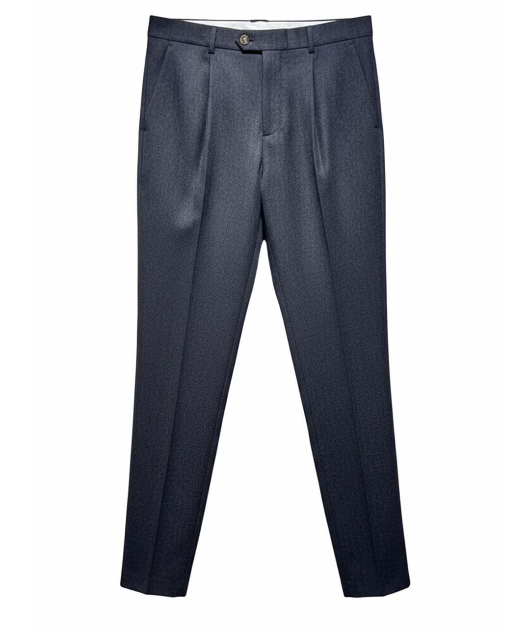 BRUNELLO CUCINELLI Мульти шерстяные классические брюки, фото 1