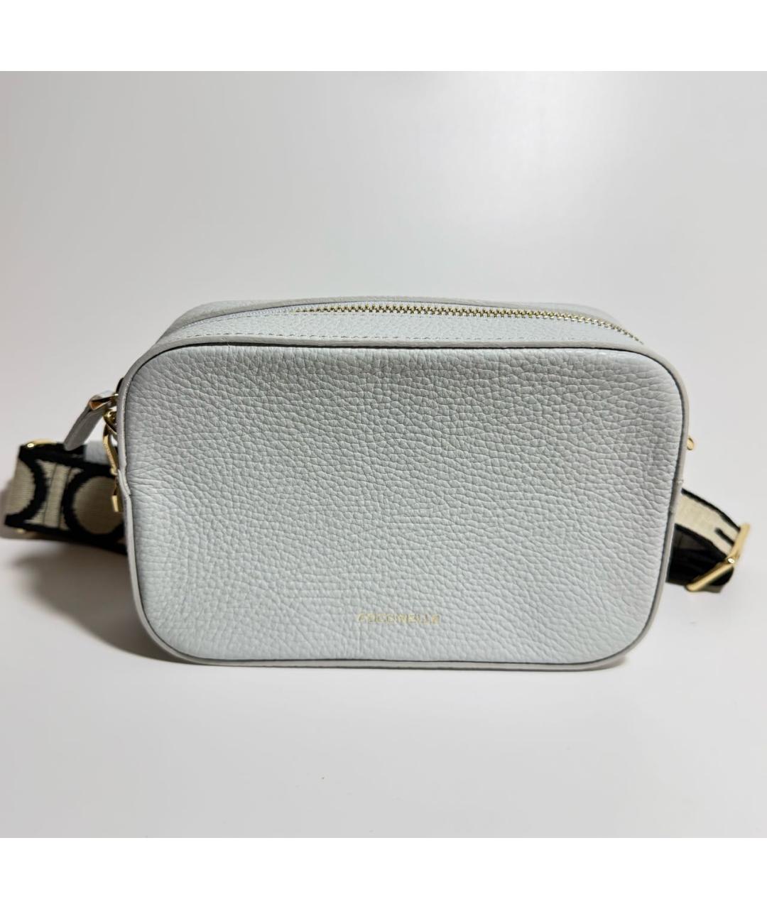 COCCINELLE Серая кожаная сумка через плечо, фото 6