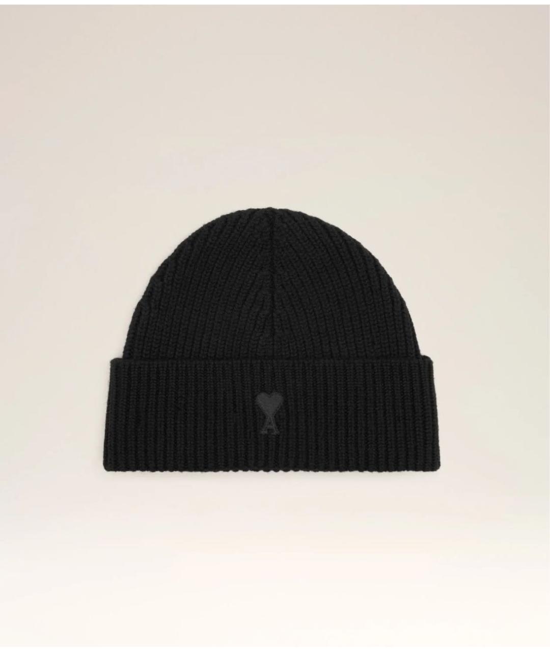 Ami Paris Черная шерстяная шапка, фото 7