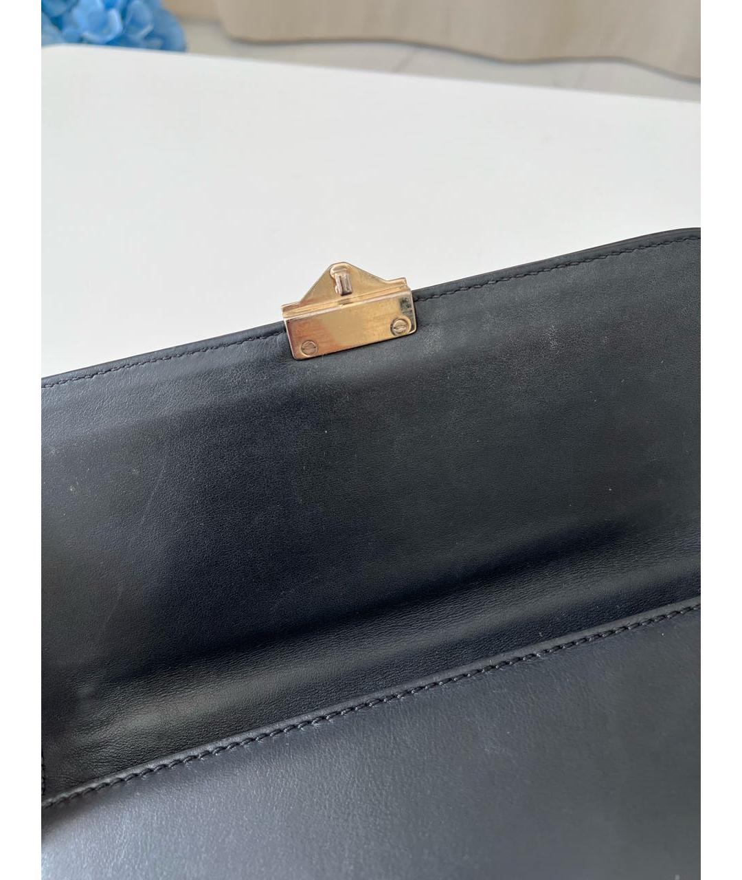 VALENTINO Черная кожаная сумка через плечо, фото 7