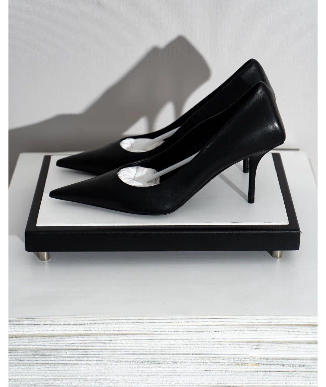 BALENCIAGA Черные кожаные туфли, фото 3