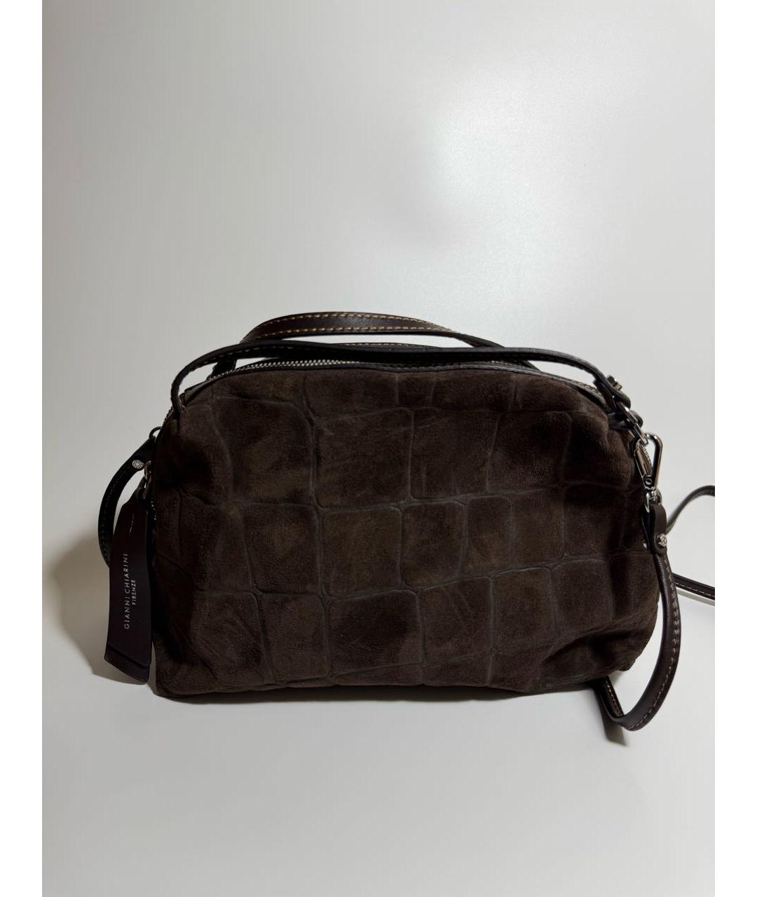 Gianni Chiarini Коричневая замшевая сумка через плечо, фото 6