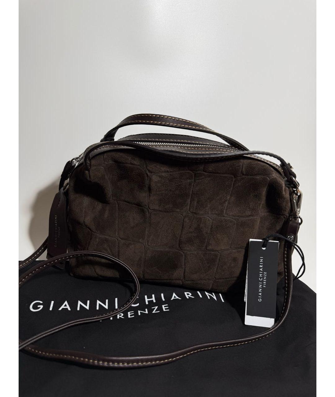 Gianni Chiarini Коричневая замшевая сумка через плечо, фото 2