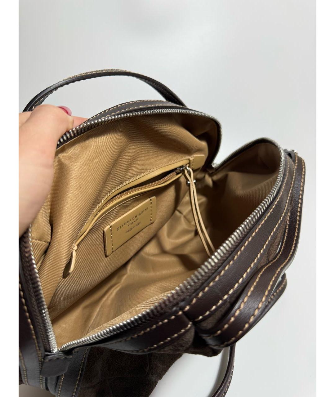 Gianni Chiarini Коричневая замшевая сумка через плечо, фото 3