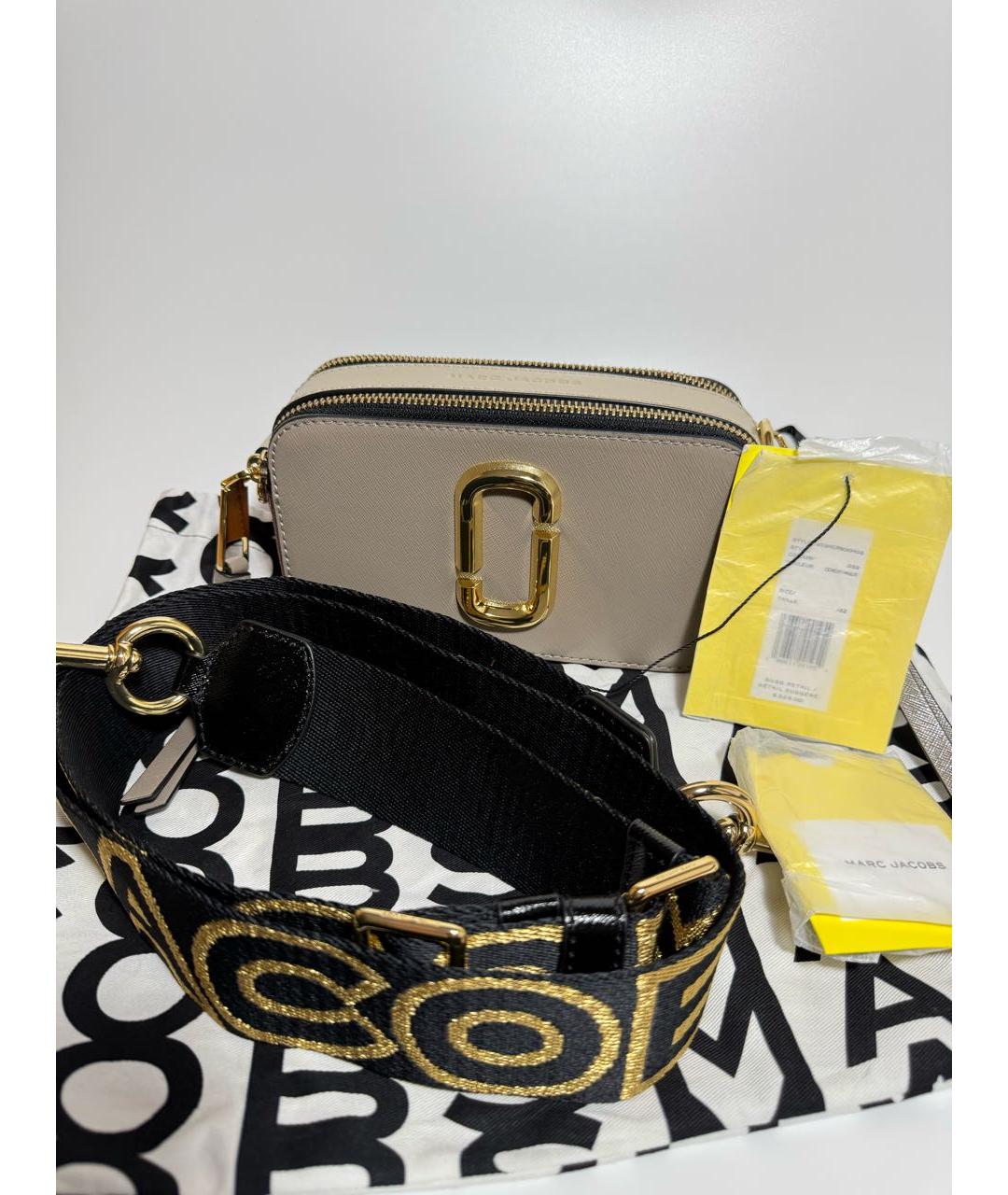 MARC JACOBS Бежевая кожаная сумка через плечо, фото 5