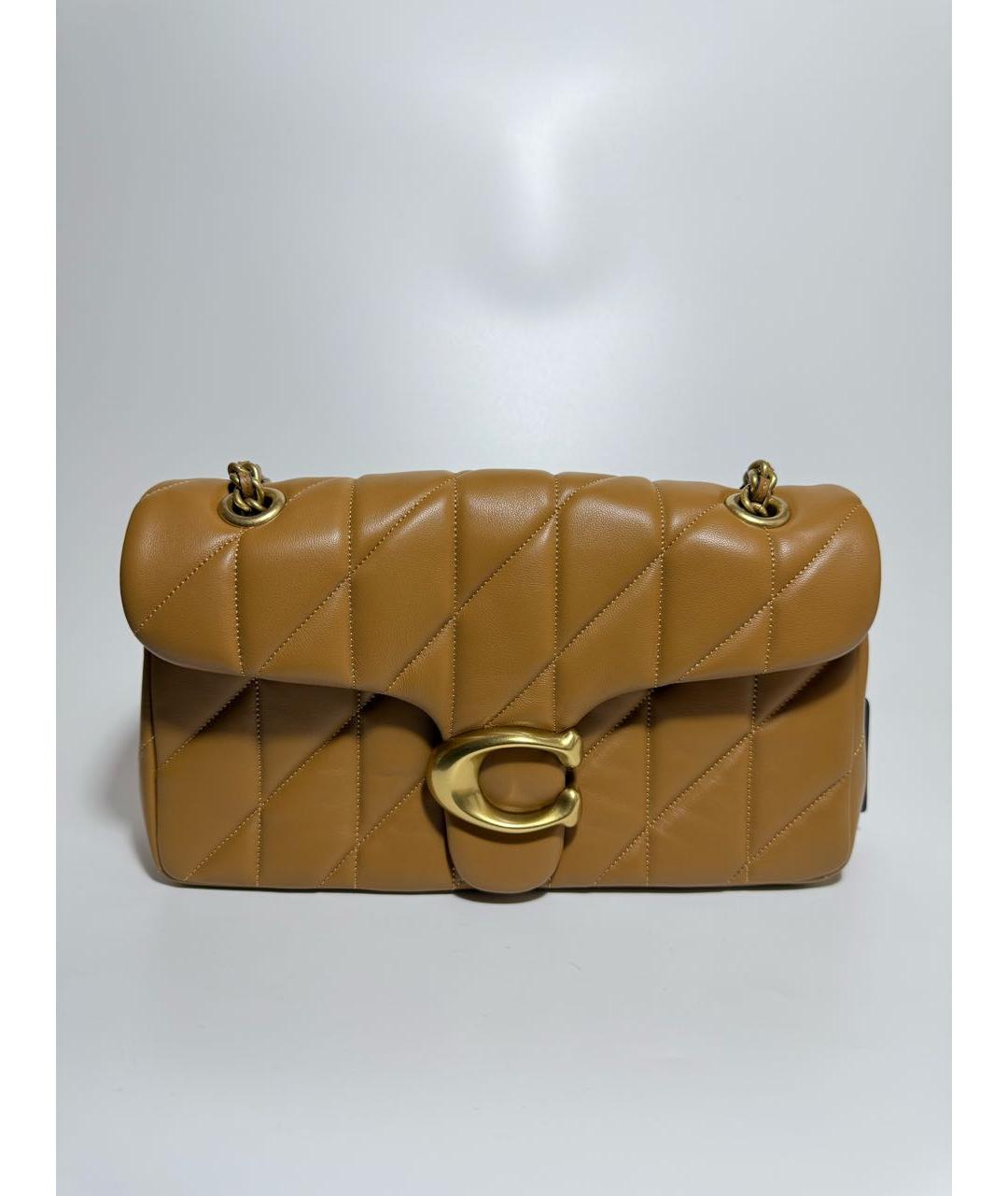 COACH Коричневая кожаная сумка через плечо, фото 7