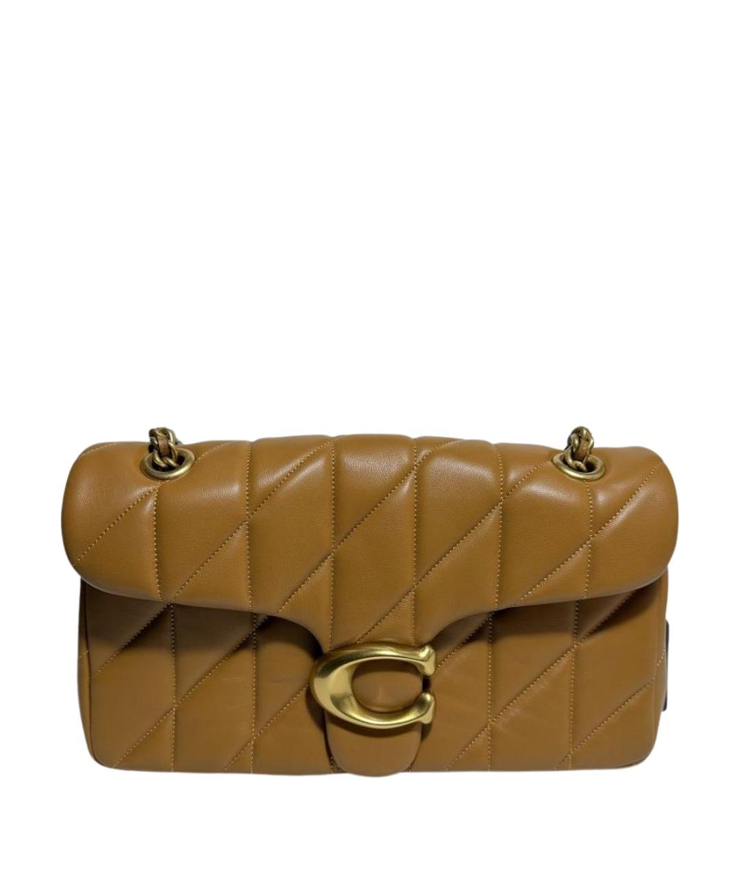 COACH Коричневая кожаная сумка через плечо, фото 1