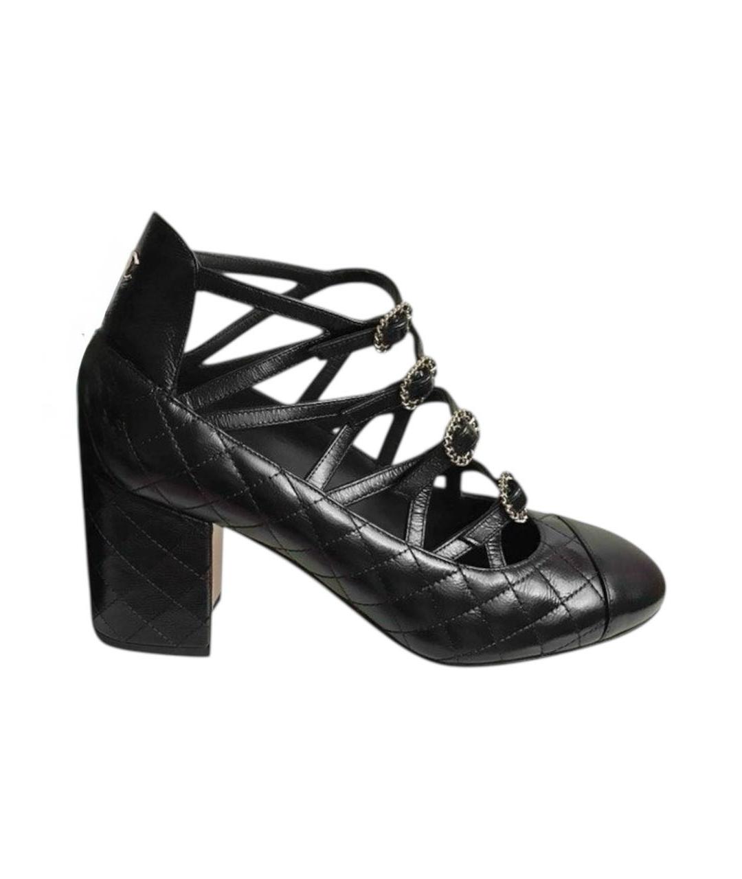 CHANEL Черные кожаные туфли, фото 1