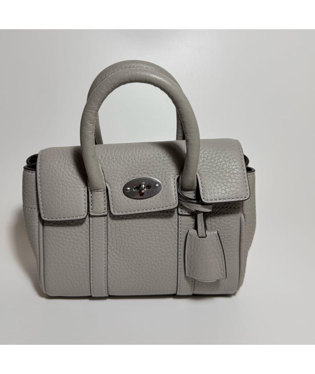 MULBERRY Серая кожаная сумка через плечо, фото 7