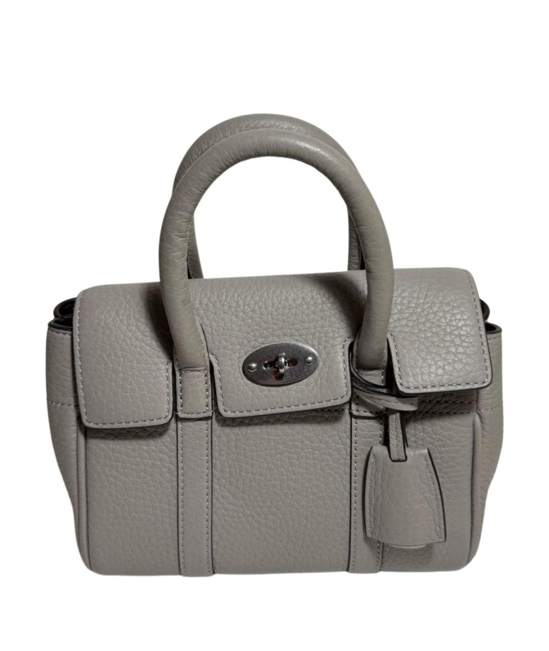 MULBERRY Серая кожаная сумка через плечо, фото 1