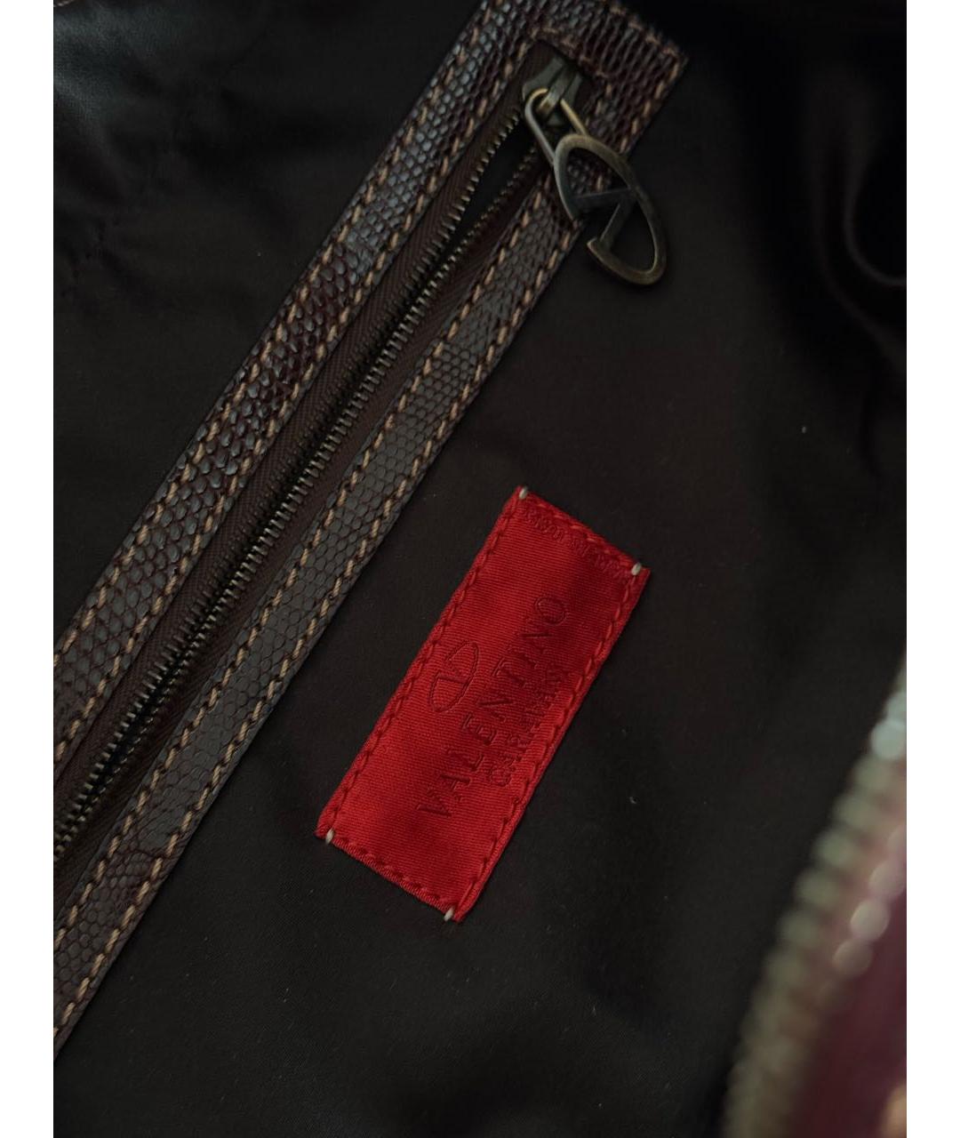 VALENTINO Бордовая замшевая сумка с короткими ручками, фото 6