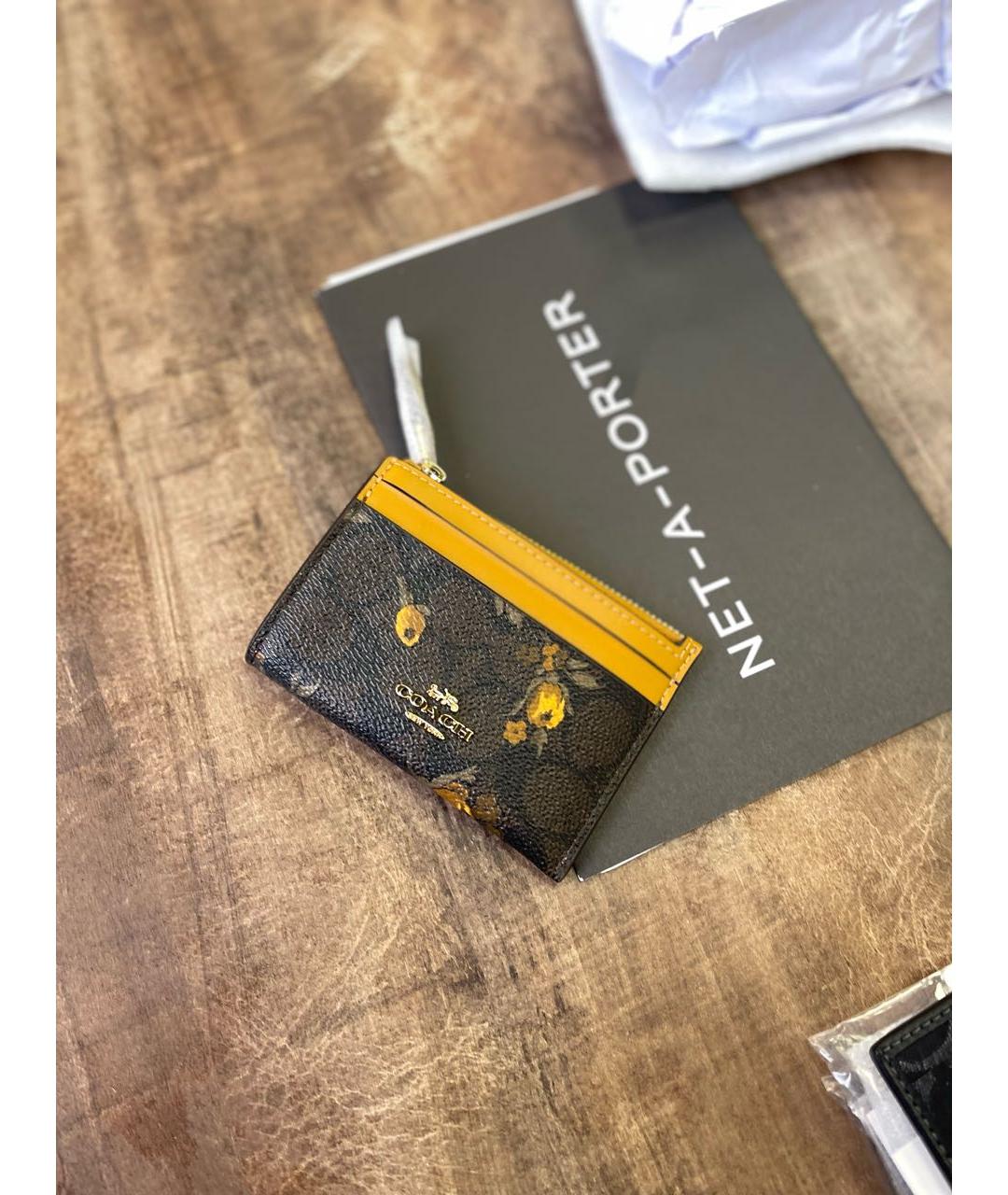 COACH Коричневый кожаный кардхолдер, фото 2