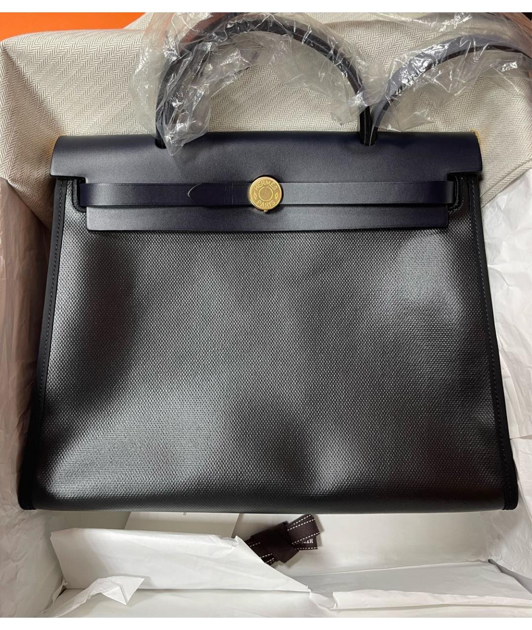 HERMES Черная тканевая сумка через плечо, фото 2