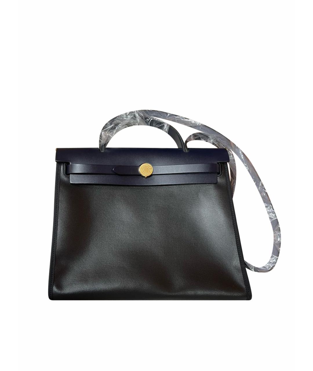 HERMES Черная тканевая сумка через плечо, фото 1